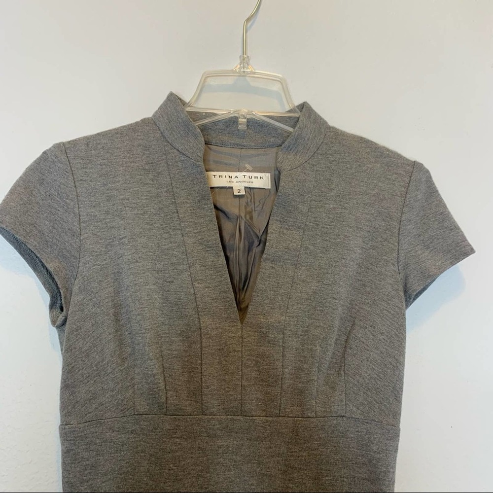 Trina Turk Gray Knit Dress EUC - Picture 7 of 10